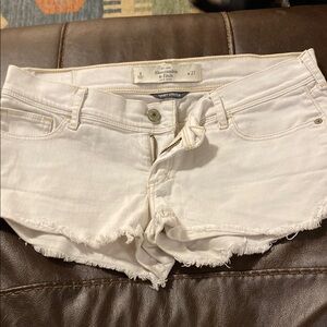 Abercrombie & Fitch White Denim Shorts